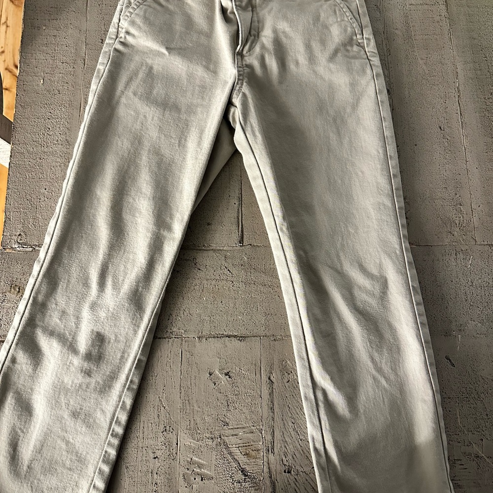 Levi's Light Gray Straight-Leg Pants